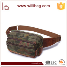 Popular Camouflage Style Leather Military Running Waist Bag for Man